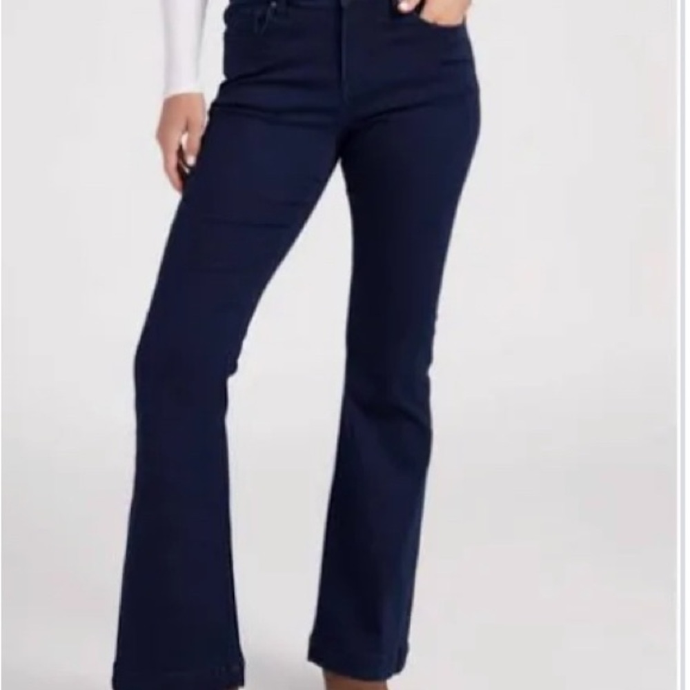 Women's Dark Blue Flare Leg Jeans